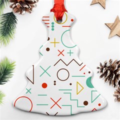 Mathematics Geometry Geometric Shape Euclidean Pattern Christmas Tree Ornament (two Sides)