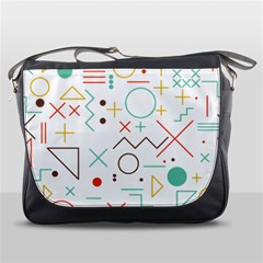 Mathematics Geometry Geometric Shape Euclidean Pattern Messenger Bag by Sapixe