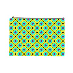 Abstract Pattern Tiles Square Design Modern Cosmetic Bag (large)