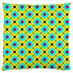 Abstract Pattern Tiles Square Design Modern Large Flano Cushion Case (one Side) by Amaryn4rt