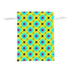 Abstract Pattern Tiles Square Design Modern Lightweight Drawstring Pouch (m) by Amaryn4rt