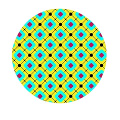 Abstract Pattern Tiles Square Design Modern Mini Round Pill Box (pack Of 5)