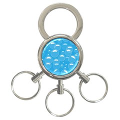 Pattern Blue Bubble Pattern Background 3-ring Key Chain by Amaryn4rt