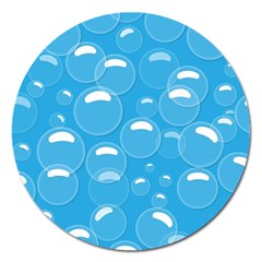 Pattern Blue Bubble Pattern Background Magnet 5  (round) by Amaryn4rt