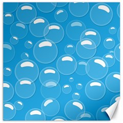 Pattern Blue Bubble Pattern Background Canvas 12  X 12  by Amaryn4rt