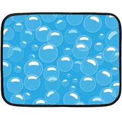 Pattern Blue Bubble Pattern Background Fleece Blanket (mini) by Amaryn4rt