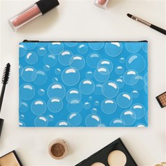 Pattern Blue Bubble Pattern Background Cosmetic Bag (large) by Amaryn4rt