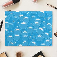 Pattern Blue Bubble Pattern Background Cosmetic Bag (xl) by Amaryn4rt