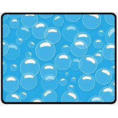 Pattern Blue Bubble Pattern Background Fleece Blanket (medium)  by Amaryn4rt