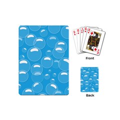 Pattern Blue Bubble Pattern Background Playing Cards Single Design (mini) by Amaryn4rt