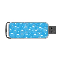 Pattern Blue Bubble Pattern Background Portable Usb Flash (one Side) by Amaryn4rt