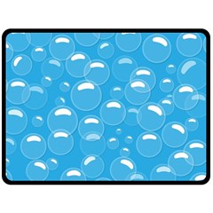 Pattern Blue Bubble Pattern Background Double Sided Fleece Blanket (large)  by Amaryn4rt