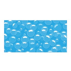 Pattern Blue Bubble Pattern Background Satin Wrap 35  X 70  by Amaryn4rt