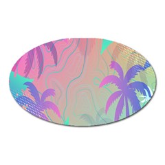 Palm-trees Oval Magnet