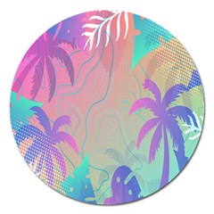 Palm-trees Magnet 5  (round) by nateshop