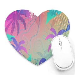 Palm-trees Heart Mousepads