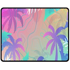 Palm-trees Fleece Blanket (Medium) 