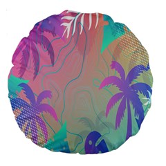 Palm-trees Large 18  Premium Round Cushions