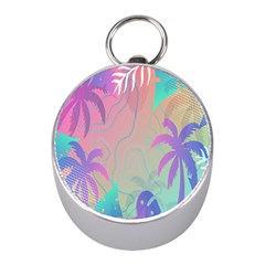 Palm-trees Mini Silver Compasses