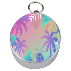 Palm-trees Silver Compasses by nateshop