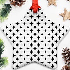 Pattern-whit Star Black Star Ornament (two Sides) by nateshop