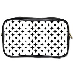 Pattern-whit Star Black Toiletries Bag (one Side) by nateshop