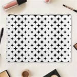 Pattern-whit Star Black Cosmetic Bag (XL) Front