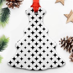 Pattern-whit Star Black Ornament (christmas Tree) 