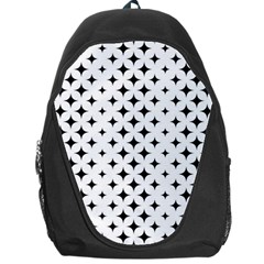 Pattern-whit Star Black Backpack Bag by nateshop