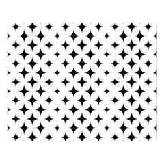 Pattern-whit Star Black Double Sided Flano Blanket (large)  by nateshop