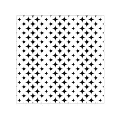 Pattern-whit Star Black Square Satin Scarf (30  X 30 ) by nateshop