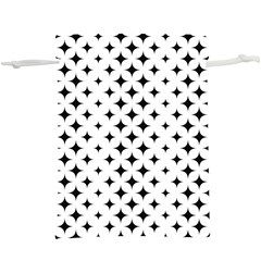 Pattern-whit Star Black  Lightweight Drawstring Pouch (xl)