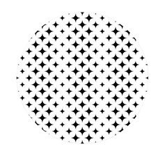 Pattern-whit Star Black Mini Round Pill Box (pack Of 5)