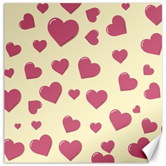 Valentine Flat Love Hearts Design Romantic Canvas 16  X 16  by Amaryn4rt