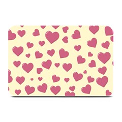 Valentine Flat Love Hearts Design Romantic Plate Mats by Amaryn4rt