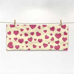 Valentine Flat Love Hearts Design Romantic Hand Towel by Amaryn4rt