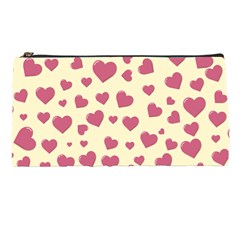 Valentine Flat Love Hearts Design Romantic Pencil Case