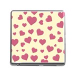 Valentine Flat Love Hearts Design Romantic Memory Card Reader (Square 5 Slot) Front