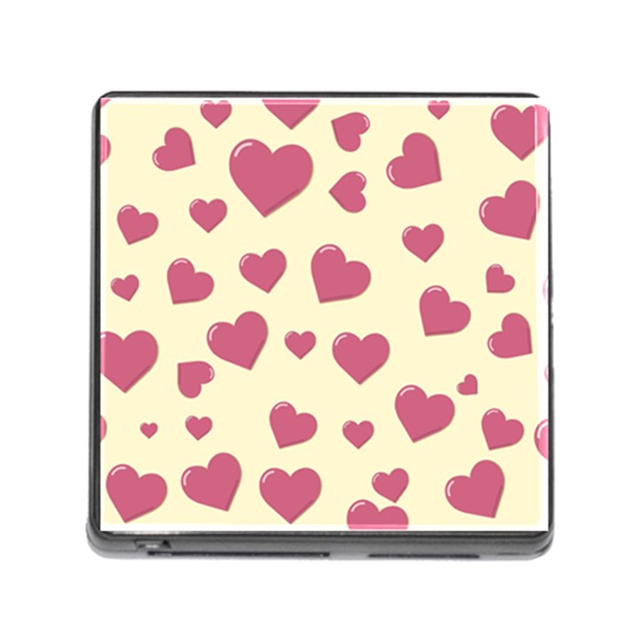 Valentine Flat Love Hearts Design Romantic Memory Card Reader (Square 5 Slot)