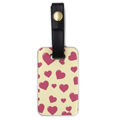 Valentine Flat Love Hearts Design Romantic Luggage Tag (one Side) by Amaryn4rt