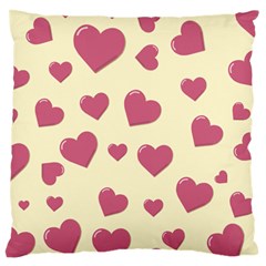 Valentine Flat Love Hearts Design Romantic Large Cushion Case (one Side) by Amaryn4rt