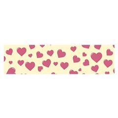 Valentine Flat Love Hearts Design Romantic Oblong Satin Scarf (16  X 60 ) by Amaryn4rt