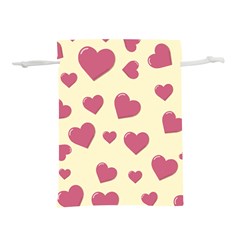 Valentine Flat Love Hearts Design Romantic Lightweight Drawstring Pouch (s) by Amaryn4rt