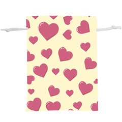 Valentine Flat Love Hearts Design Romantic  Lightweight Drawstring Pouch (xl) by Amaryn4rt