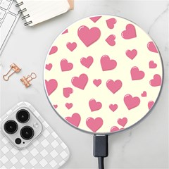 Valentine Flat Love Hearts Design Romantic Wireless Charger by Amaryn4rt