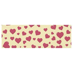 Valentine Flat Love Hearts Design Romantic Banner And Sign 12  X 4 