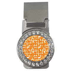 Illustration Orange Background Rectangles Pattern Money Clips (cz)  by Amaryn4rt