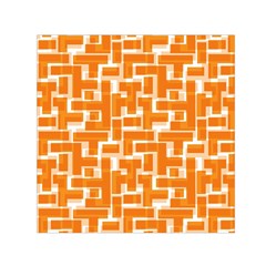 Illustration Orange Background Rectangles Pattern Square Satin Scarf (30  X 30 ) by Amaryn4rt