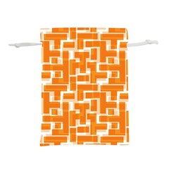 Illustration Orange Background Rectangles Pattern Lightweight Drawstring Pouch (s) by Amaryn4rt