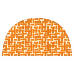 Illustration Orange Background Rectangles Pattern Anti Scalding Pot Cap by Amaryn4rt